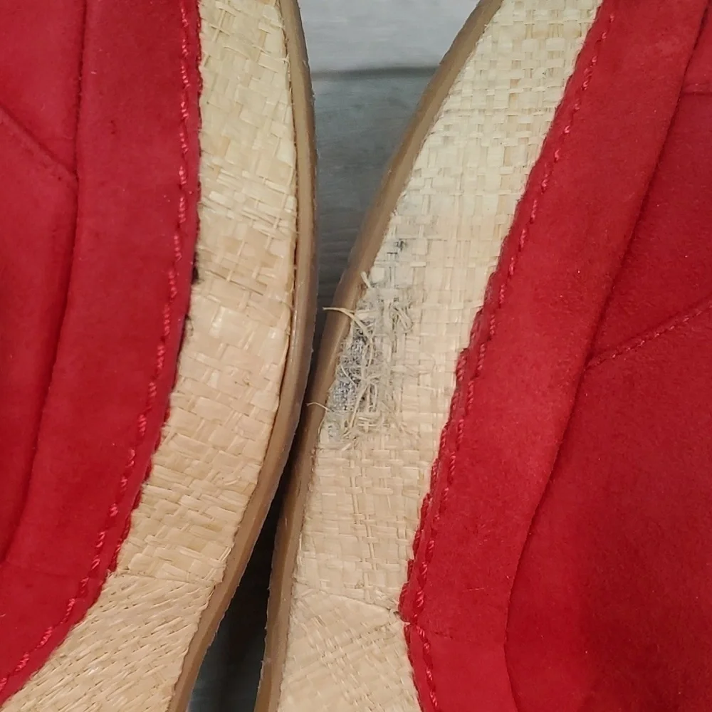 Stuart Weitzman Womens Ankle Suede Slingback Wedge Sandals shoes sz 7.5M - Picture 9 of 13